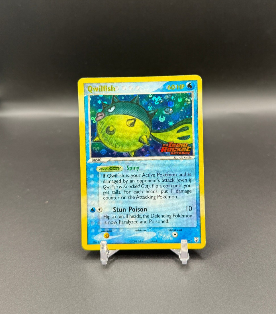 Qwillfish 27/109 EX Team Rocket Returns Stamped Holo Rare Pokémon Card