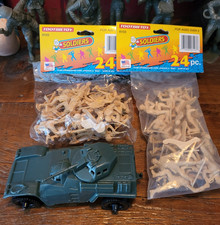 Vintage Army Men Plastic Soldiers Military Vehicle Tootsie Toys Sealed NOS Lot 3