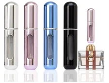 4Pcs Mini Refillable Perfume Atomizer – Travel Spray Bottle for Cologne & Pocket