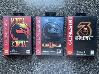 Mortal Kombat 1, 2, & 3 (Sega Genesis) CIB Complete Trilogy *VG* ~ Acclaim