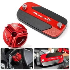 For HONDA CB 750 Hornet Oil Filler Cap Plug + Front Brake Fluid Reservoir Cap