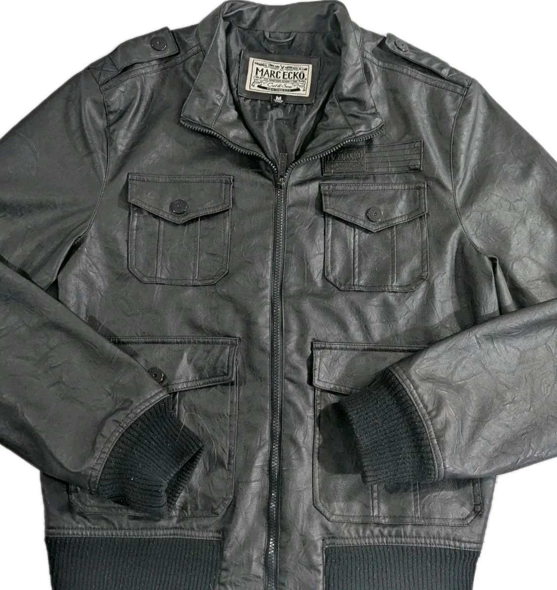 Marc Ecko Faux Leather Outer Shell Coats, Jackets & Vests for Men Marc Ecko Faux Leather Outer Shell Coats, Jackets & Vests for Men