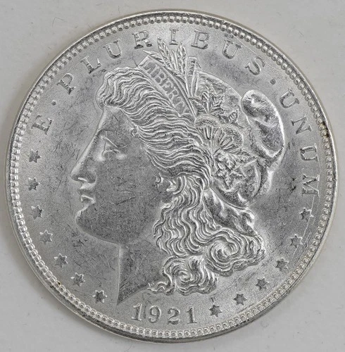 1921 Morgan Silver Dollar $1 US Coin Philadelphia Mint BU