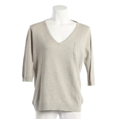 Brunello Cucinelli Kaschmirpullover S Grau Weiß