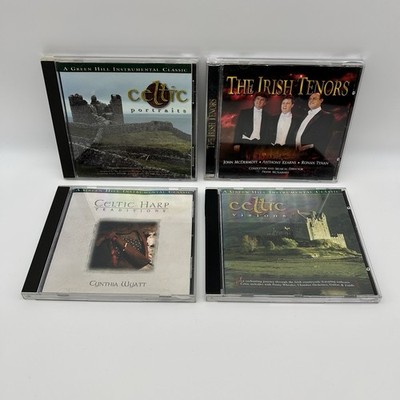 Irish Celtic CD LOT OF 4: Irish Tenors Harp Traditions Portaits Visions (G Hill)