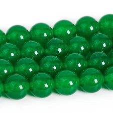 8MM Dark Green Jade Beads Grade AA Round Gemstone Loose Beads