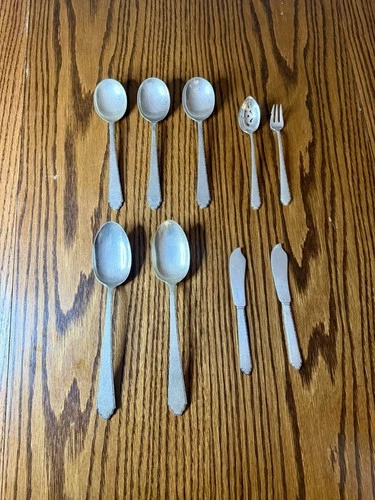 Antique Lunt “Treasure” Sterling Silver Flatware 9pc – PATD  1921