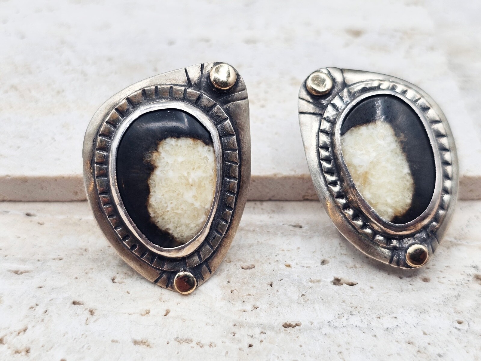 Large STATEMENT Vintage Native American Sterling … - image 1