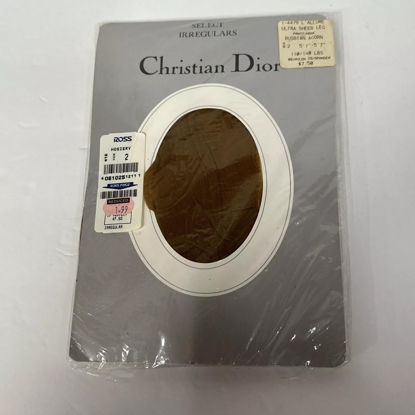 Collant Christian Dior Select Irregulars ultra transparent gland russe taille 2 4479