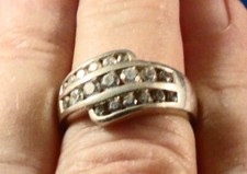 Sterling Silver Ring - Size 7 3/4 - Signed Multi Gemstone