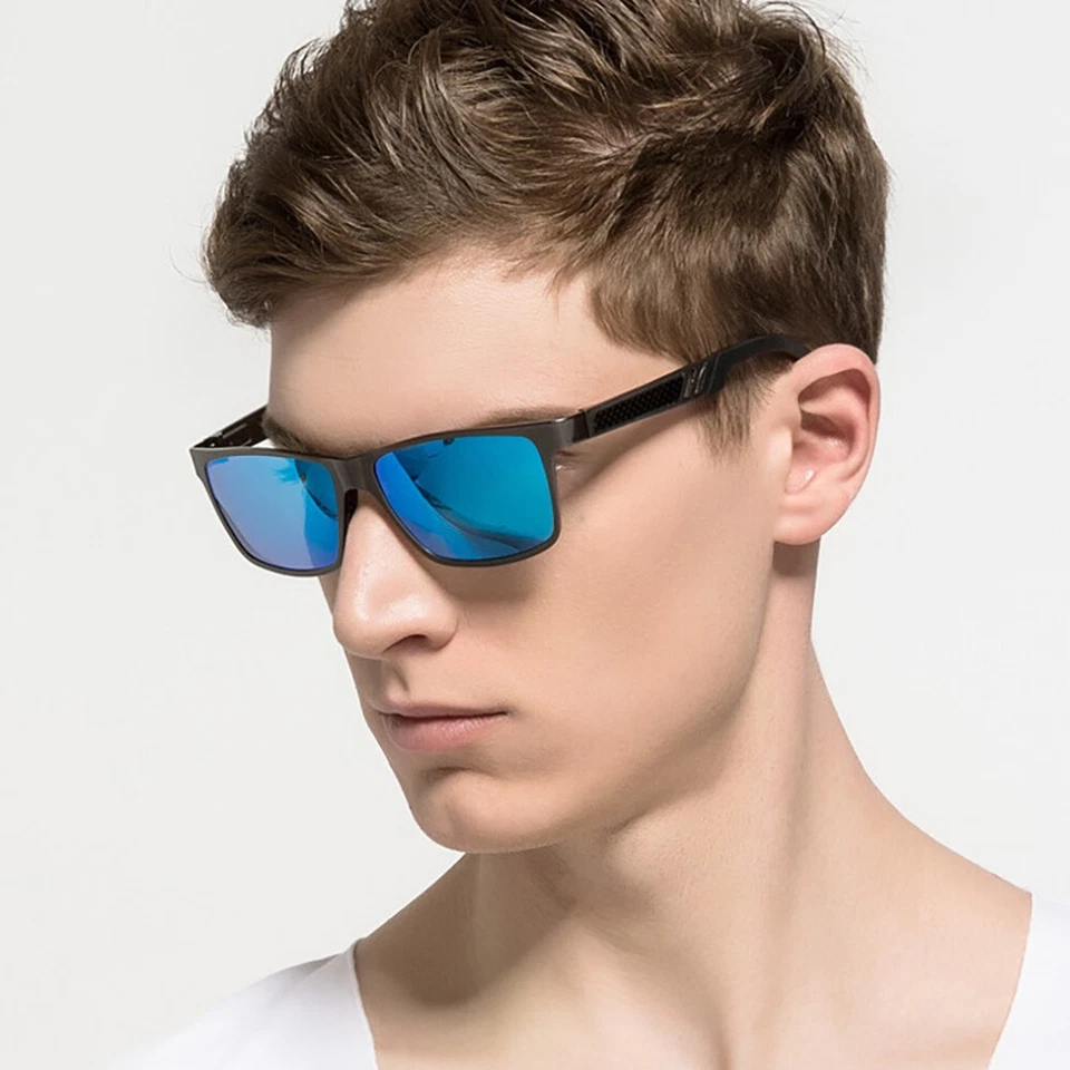 Aluminium Polarized Sunglasses Men UV400 Mirrored Driving Sport Glasses Case US - Image 2 of 4