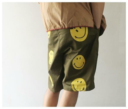 KAPITAL smily shorts rain smile brand new Japan khaki yellow - Picture 10 of 12