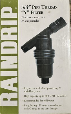 Raindrip R605DT 3/4'' Pipe Thread Drip Irrigation Y Filter