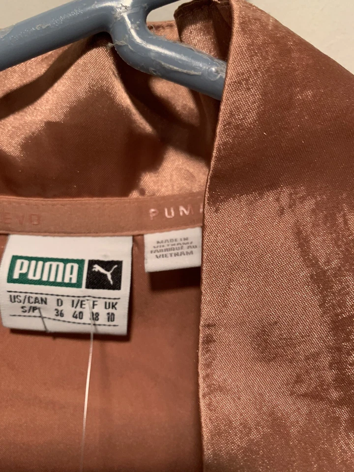 Chaqueta Puma De Colección Para Mujer Talla S Brillante Rosa Bronce Manga e Inserciones para el Hombro Foto 4 de 4