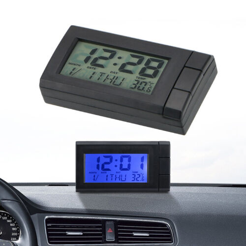 2 in 1 Car LCD Digital Display Clock & Temperature Auto Watch Thermometln - Bild 1 von 11