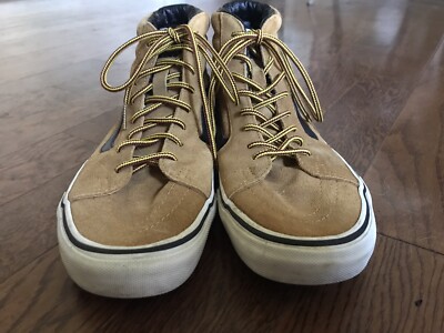 VANS Sk8 Hi Suede Wheat Tan Black Skate Shoes Mens Womens