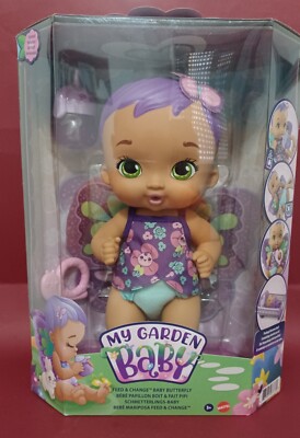      My GARDEN BABY BUTTERFLY Doll Purple Mattel New 3+     