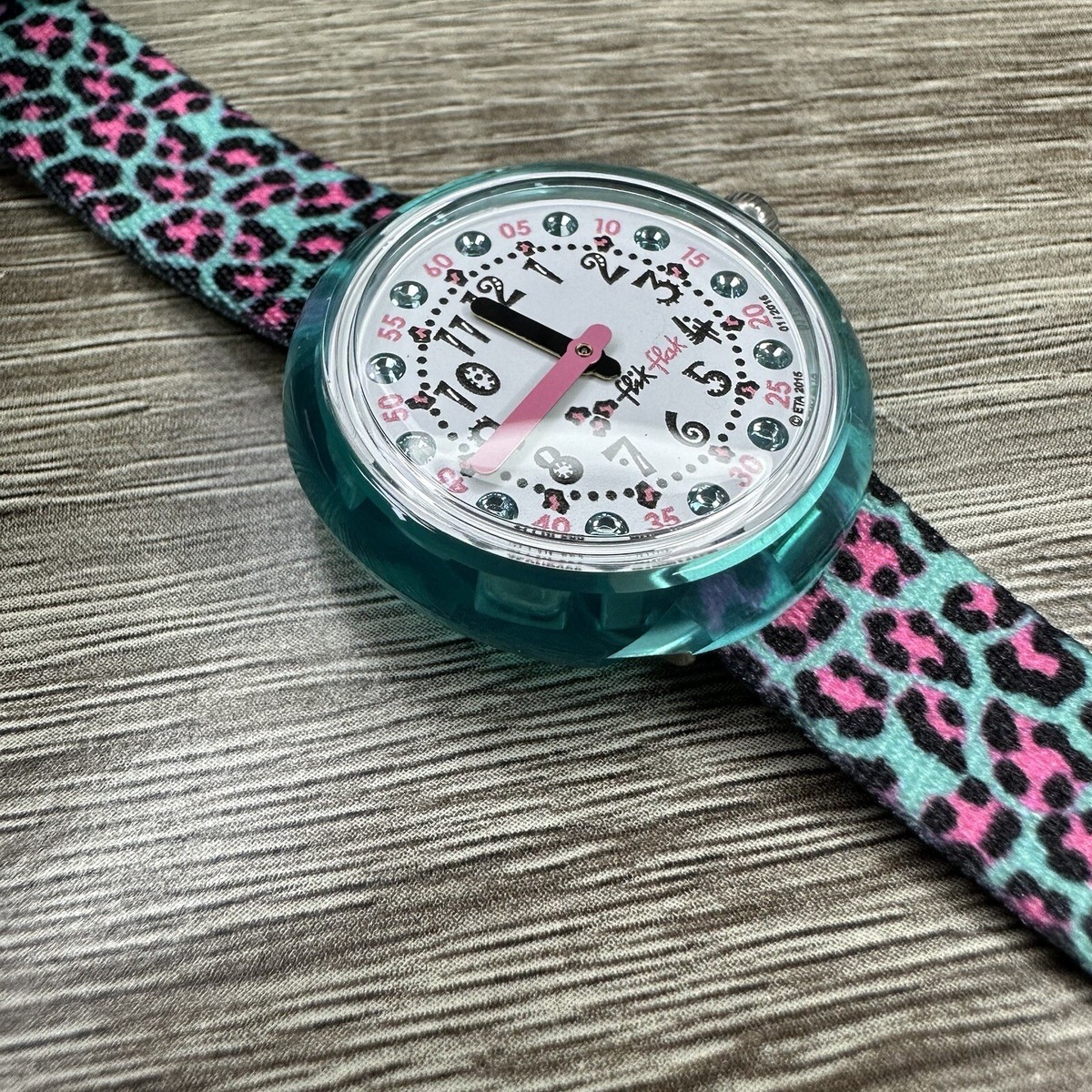 NEW✓ RARE✓ Swatch Flik Flak TURQUOISE JUBATUS 31mm Wrap
