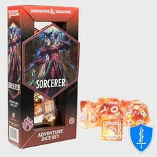 Sorcerer Class Dice - Set of 14 Orange - Sirius Dice D&D RPG
