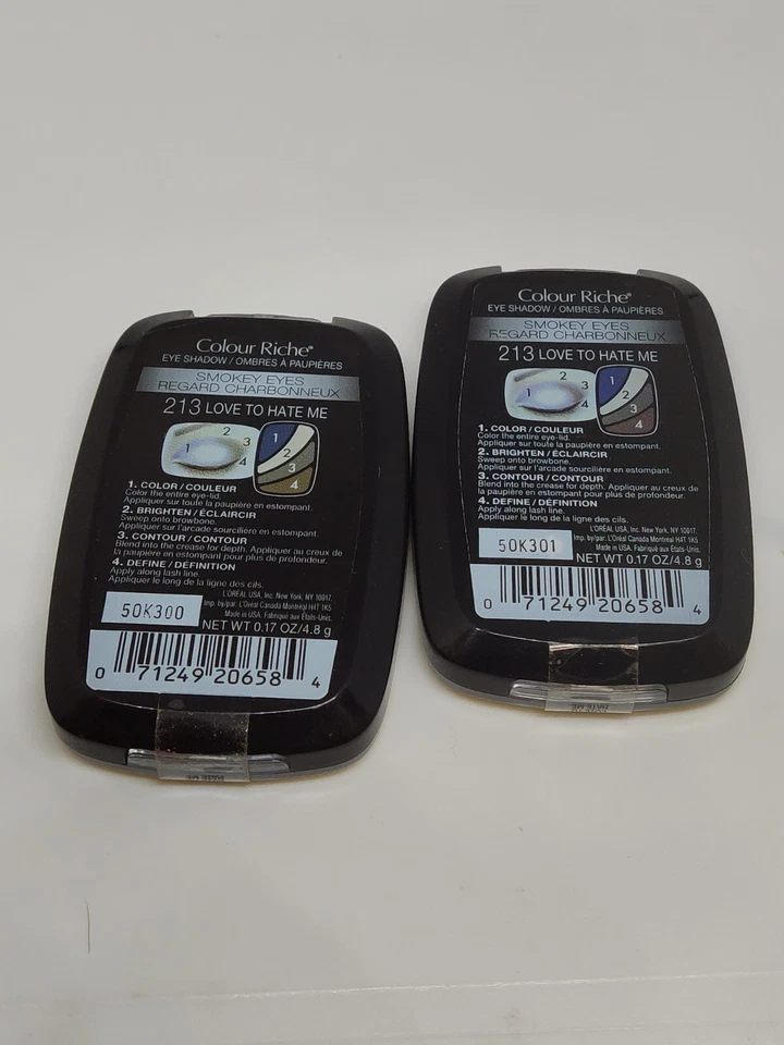 L'Oreal Paris Colour Riche Eye Shadow Smokey Eyes 213 Love To Hate Me (LOT OF 2) - Image 2 of 2
