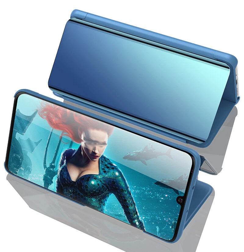 For-Samsung Galaxy S23 S22 S21 Plus S20 FE Note20 Ultra Mirror Leather Flip Case - Image 4 of 4