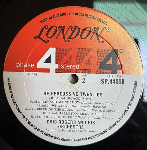 The Percussive Twenties By Eric Rogers And His Orchestra London Phase 4 Vinyl LP - Picture 3 of 4