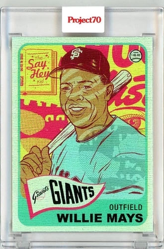 2021 TOPPS PROJECT 70 - WILLIE MAYS BY MORNING BREATH - RAINBOW FOIL 08/70 #93