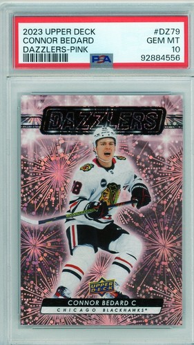 2023 Upper Deck Dazzlers Pink Connor Bedard ROOKIE #DZ79 PSA 10 GEM