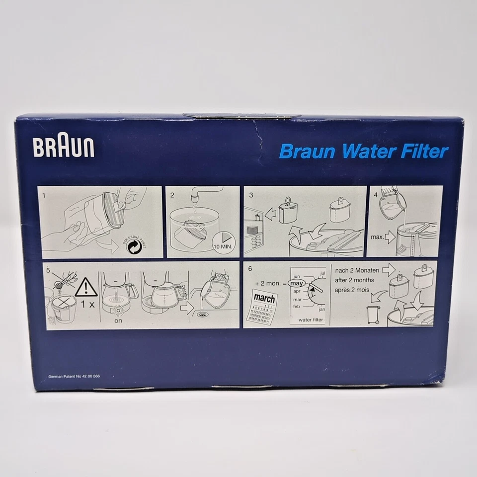 4 filtros de agua Braun Brita KWF 2 KWF2 KFT16 | NUEVO + CAJA ABIERTA NUEVA - ¡TODO SELLADO!! Foto 3 de 4