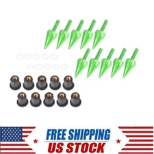 10x Windscreen Windshield Spike Bolts for Yamaha Kawasaki Suzuki Honda Green US