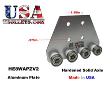8 Wheel HD Aluminum Frame Strut Channel Trolley - Unistrut / Superstrut USA