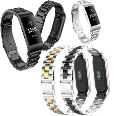 For Fitbit Charge 4/ SE Stainless Steel Watch Band Metal Strap Bracelet 