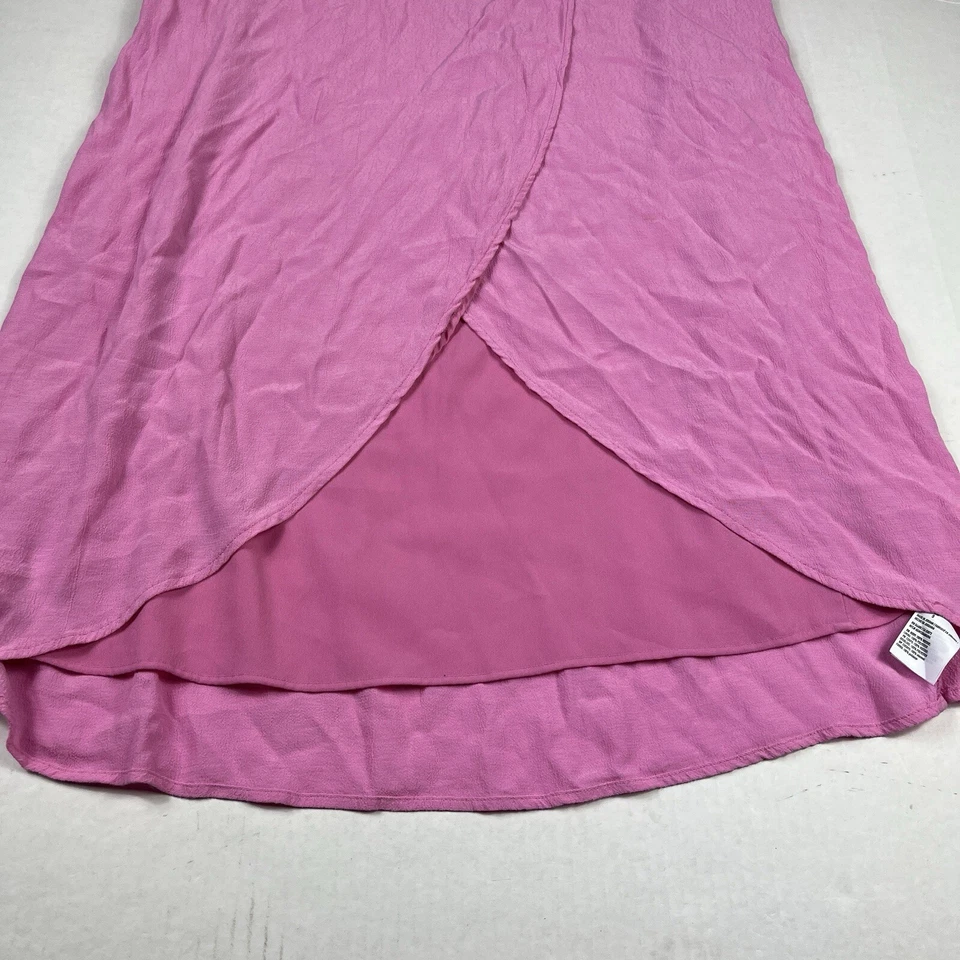 Falda envolvente midi American Eagle rosa corbata lateral Barbiecore Y2K suave niña PEQUEÑA Foto 2 de 4