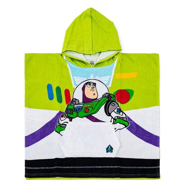 Disney Toy Story Toalla Buzz Lightyear Poncho con Capucha Toalla de Baño 100% Algodón