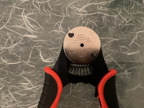Deutsch Crimp Tool Closed Barrel Crimper 4 Way Indent 8 Impression Type Pin - Afbeelding 3 van 3