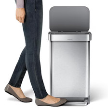 Simplehuman Liner Pocket Can, 45 L Brushed St...