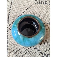 Blue Mountain Pottery Turquoise Drip Glaze Cream and Sugar Set