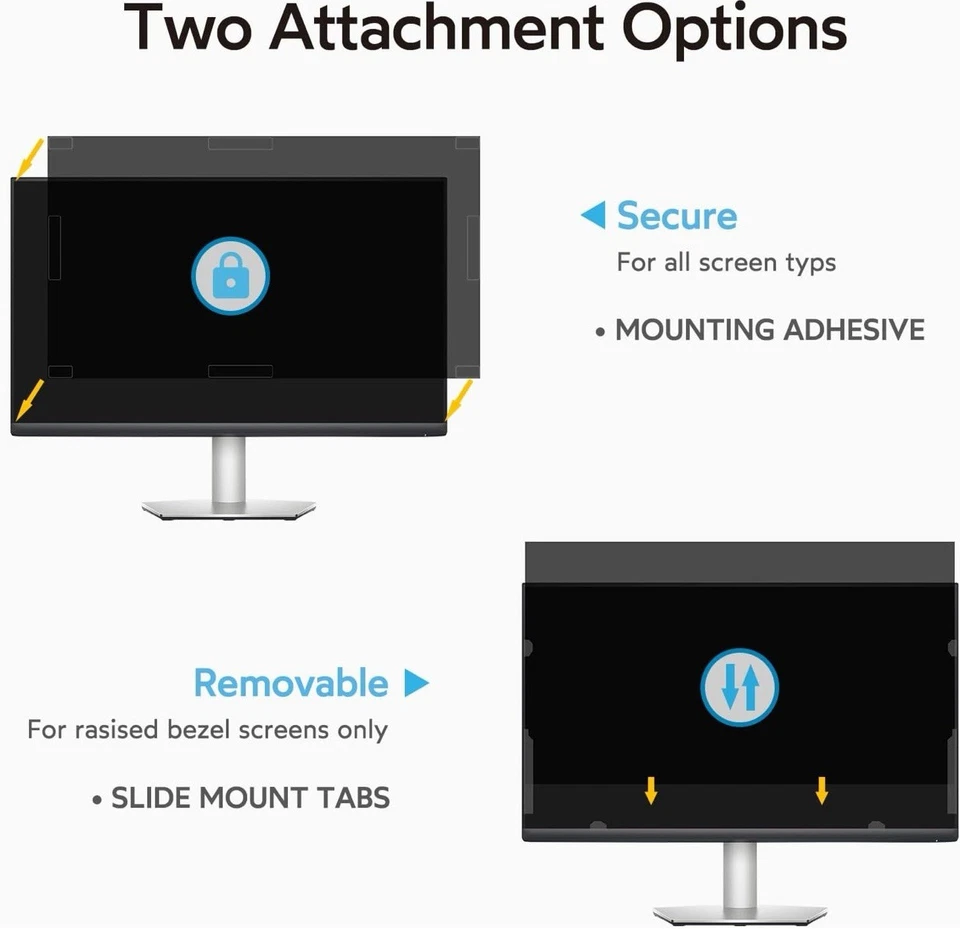 21.5” Privacy Screen Filter 2-Pack Anti Glare Blue Light for 16:9 Monitor Shield - Image 3 of 4