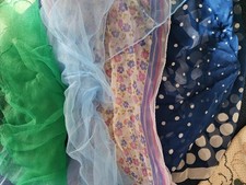 Lot of 4 Women's Sheer Scarves in Various Colors  Patterns