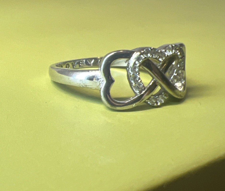 3 Heart Infinity Knot Solid 925 Sterling Silver C… - image 3