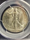 1945-D 50C Walking Liberty Half Dollar PCGS MS65 Super Relief & Detail Lustrous