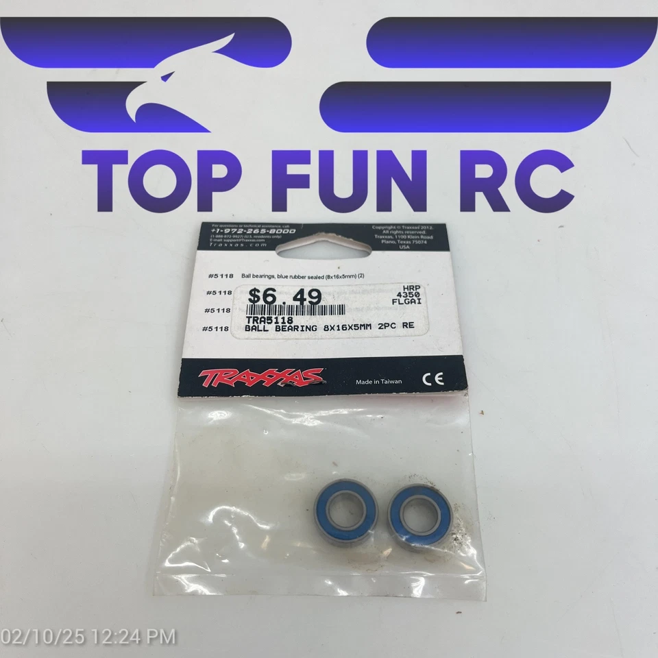 Traxxas 5118 8x16x5mm Ball Bearings (2) - Image 2 of 2