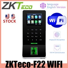 ZKTeco F22 Biometric Fingerprint Password Time Clock TCP/IP Door Attendance WiFi