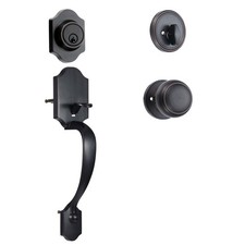 FrontDoorHandle and Deadbolt Set AdjustableHoleSpacing Single Cylinder Handleset