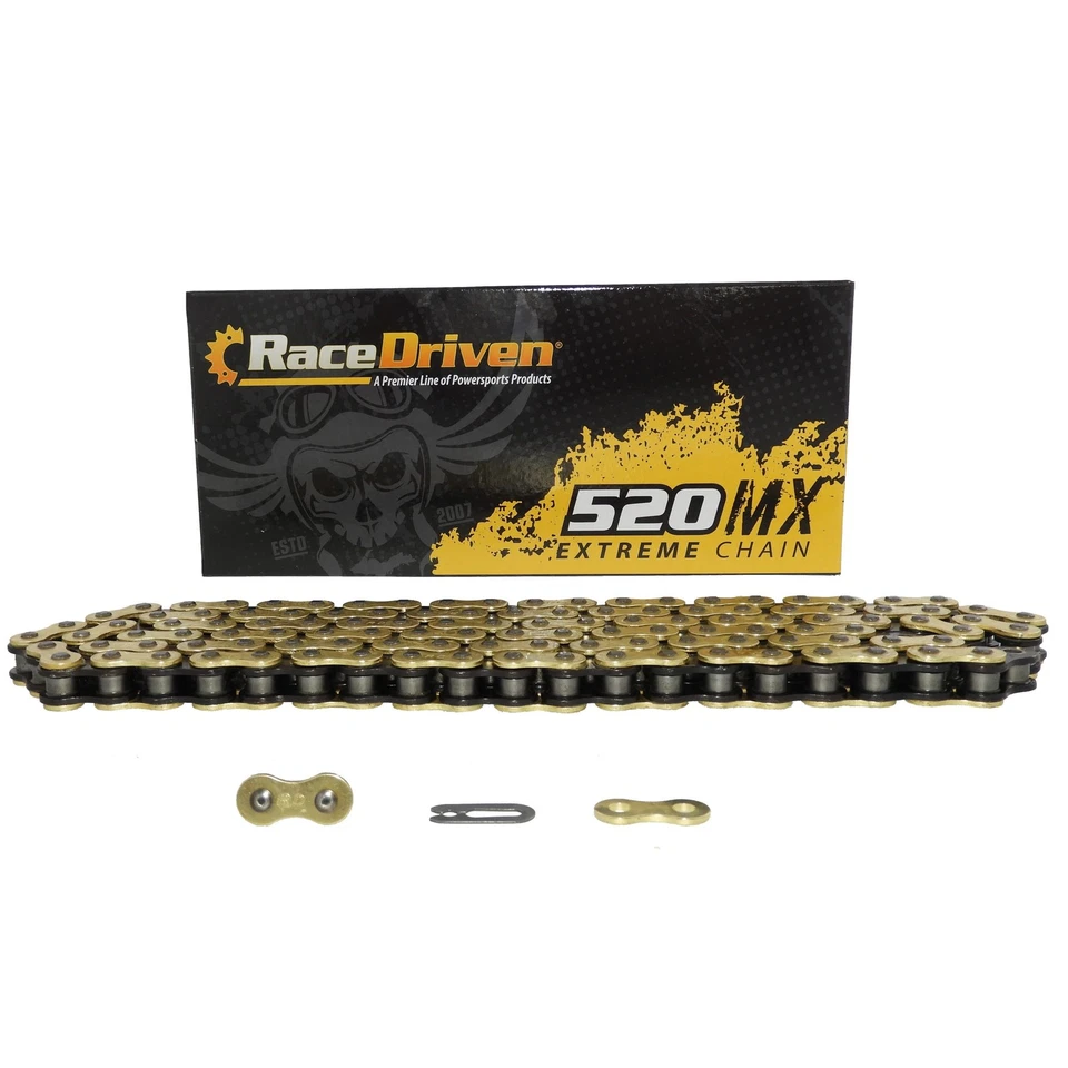 Gold MX Chain for Yamaha Banshee 350 YFZ350 1987 - 2006 520-104L by Race-Driven - Image 2 of 4