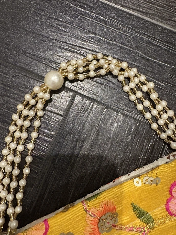 Embroidered Wrist Yellow Bag - One Size - Image 3 of 4