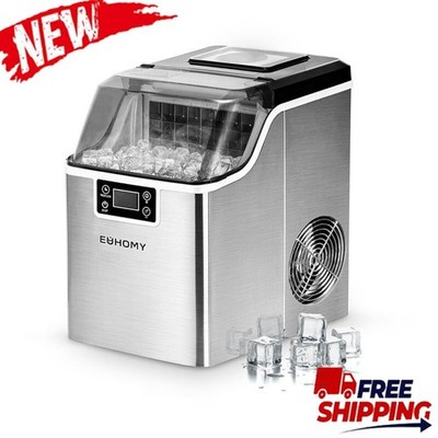 Countertop Self-Cleaning Ice Cube Maker Machine with Ice Scoop & Basket Home US