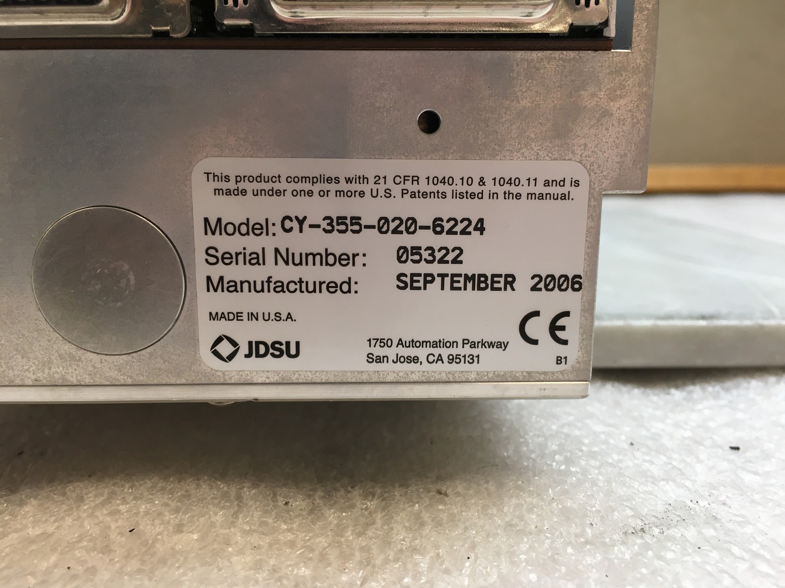 JDSU Xcyte CY-355-020-6224 Laser w/ JDSU CY-PS-6224 PSU and Cables