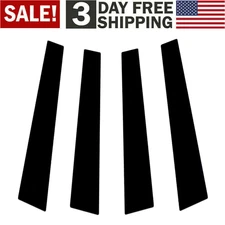 Black Pillar Posts for Porsche Panamera 2009-2014 4pc Set Door Window Trim Cover