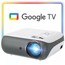 4K Google TV Projector with Wifi and Bluetooth,Google Officially Licensed,Dolby 